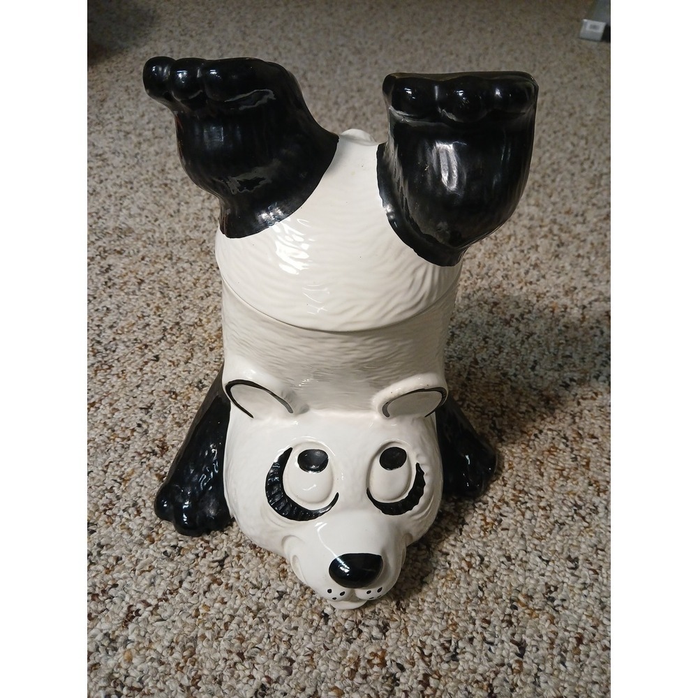 Vintage McCoy Upside Down Panda  Cookie Jar # 210  1970's